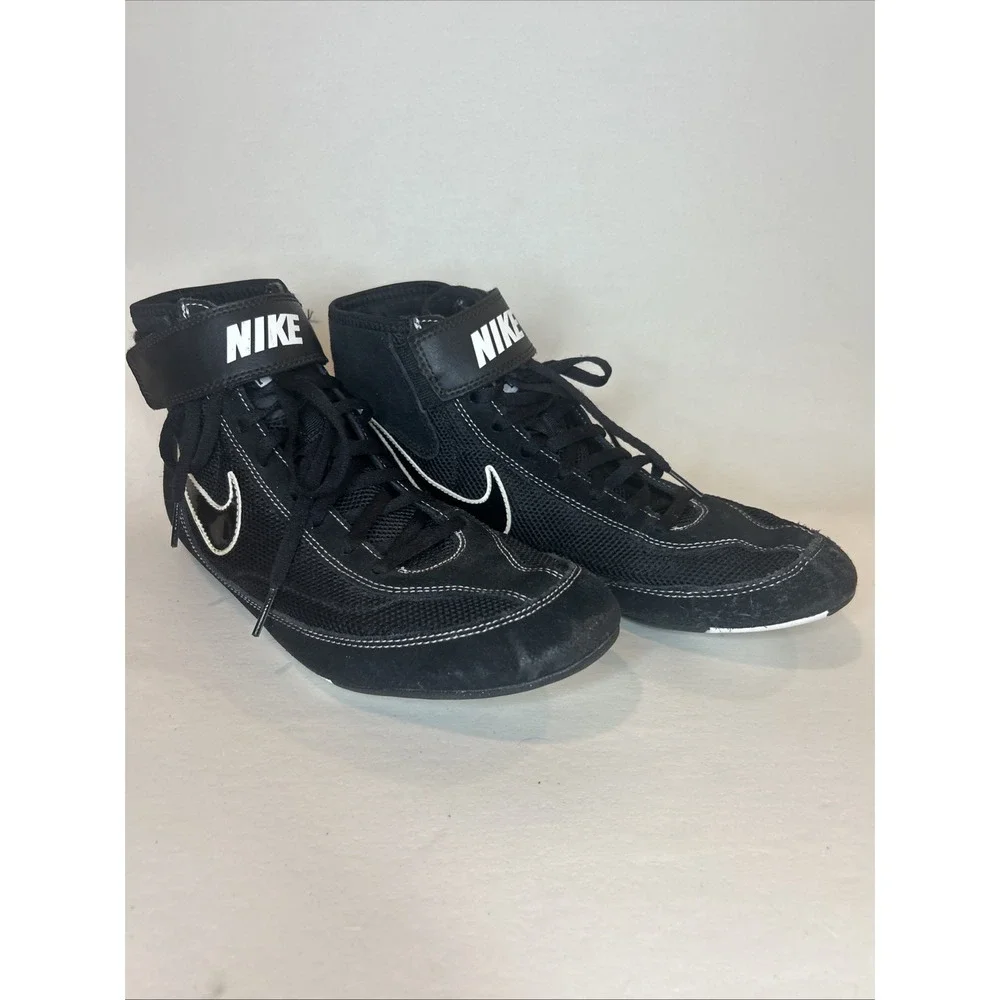Nike Speed Sweep VII Wrestling Shoes 366683-001 Black White Men's Size 10.5 US